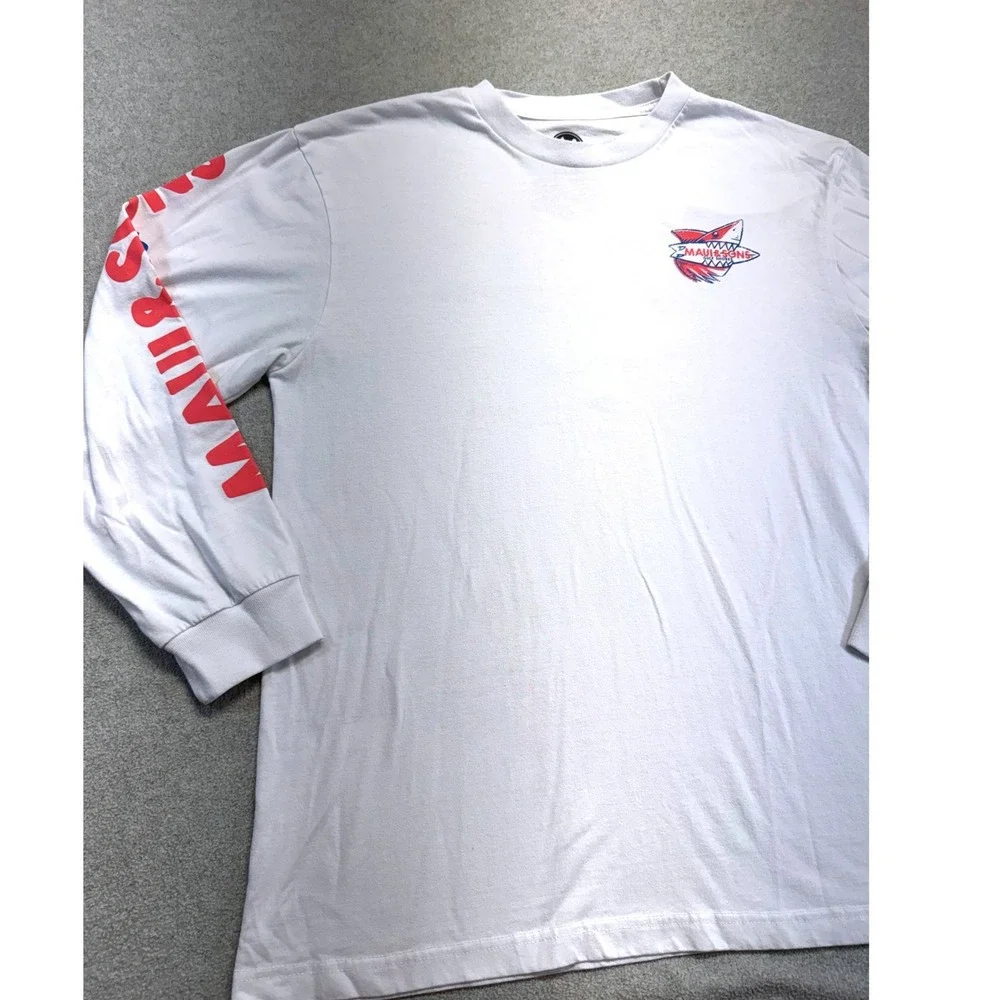 Maui and Sons Gulf Shores Shark Graphic Long Sleeve T Shirt Mens Large Coastal - Picture 2 of 10